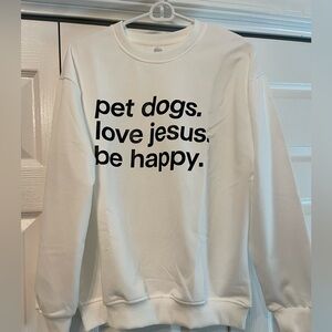 Women’s sweatshirt white with graphics